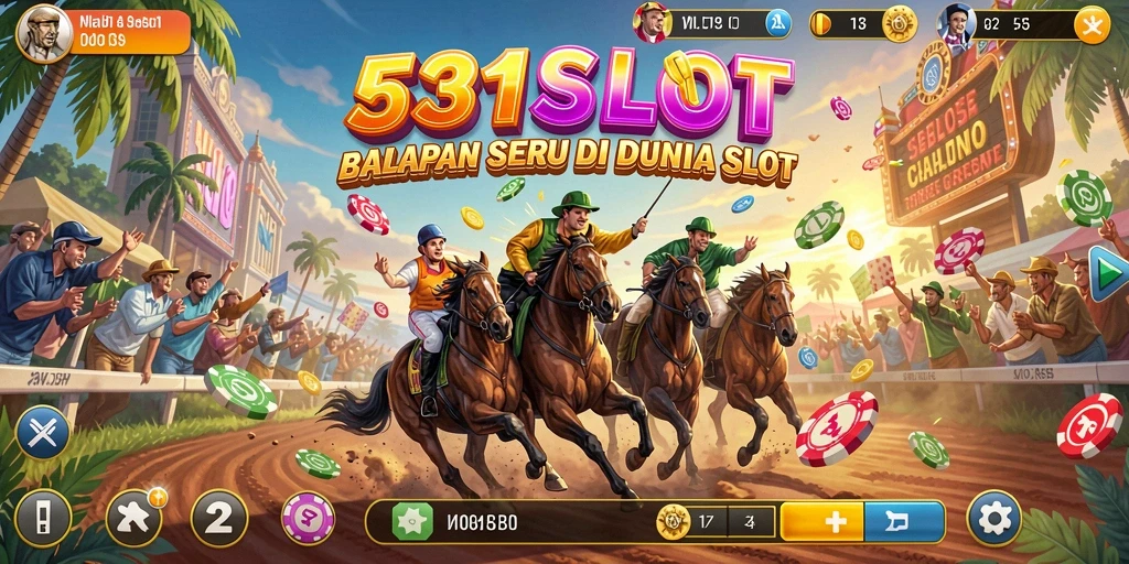 Screenshot permainan 531SLOT dengan aksi balapan yang mendebarkan.