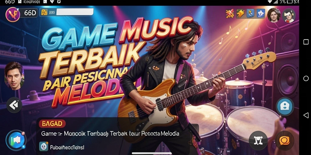 Gameplay menarik di 66D dengan berbagai lagu musik.