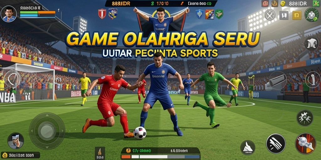 Screenshot gameplay 888IDR menampilkan aksi olahraga menegangkan.