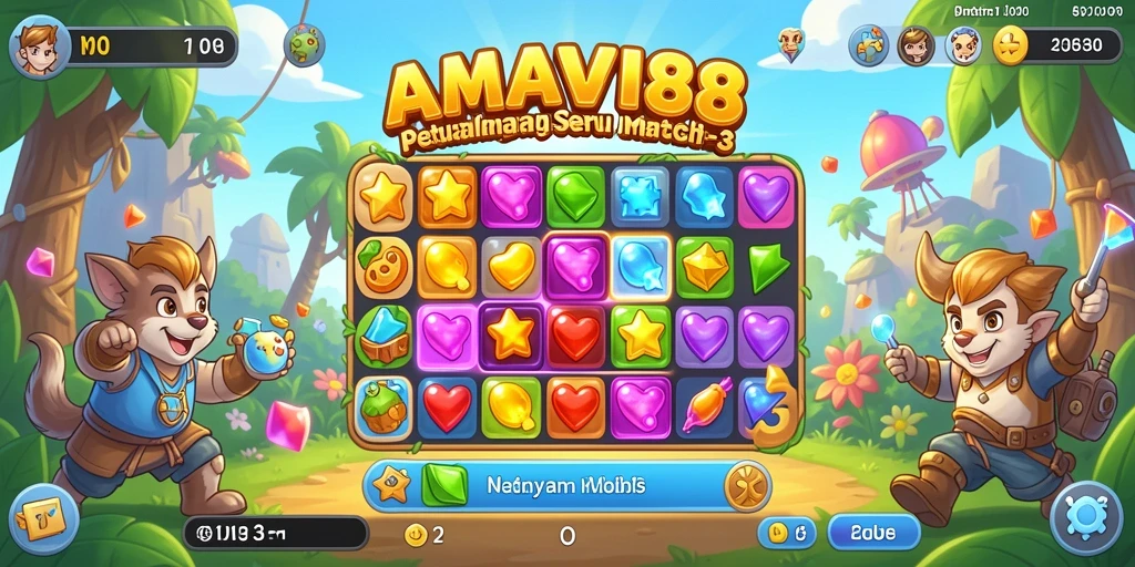 Tampilan gameplay AMAVI88 yang menarik dan penuh warna.