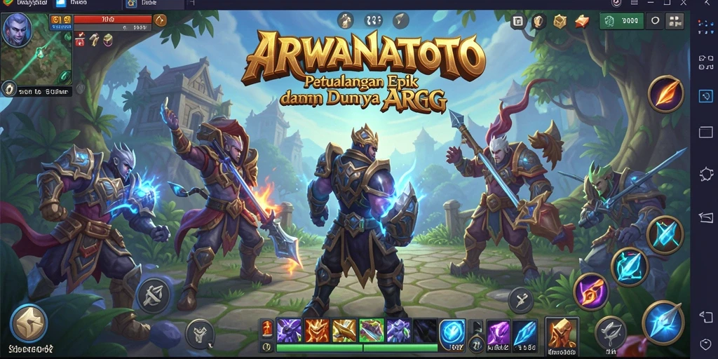 Screenshot ARWANATOTO menampilkan aksi pertempuran seru dalam dunia ARPG.
