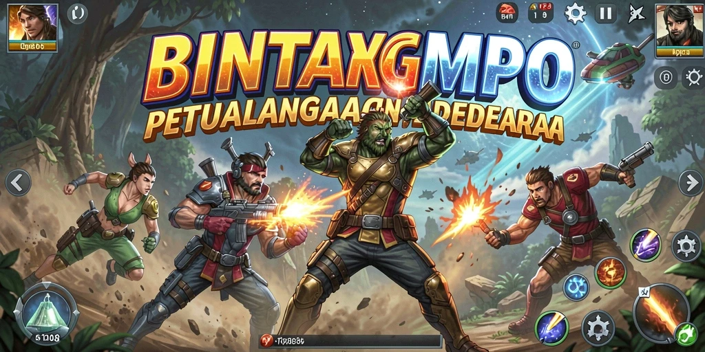 Gameplay BINTANGMPO dengan aksi pertarungan yang mendebarkan.