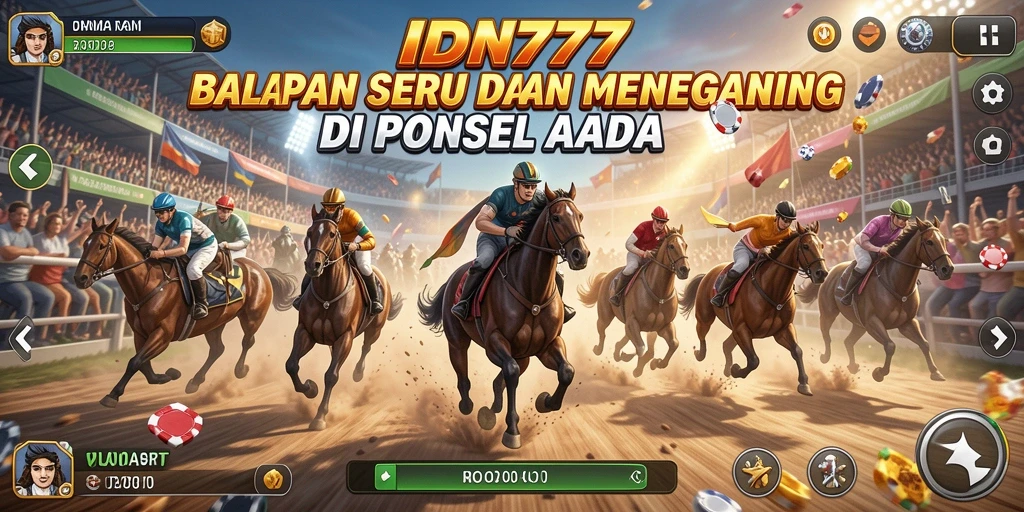 Tampilan gameplay seru dalam balapan yang mendebarkan.