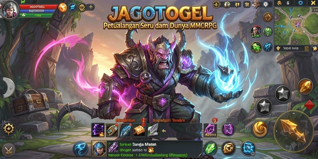 Screenshot JAGOTOGEL menampilkan aksi seru dalam dunia MMORPG.