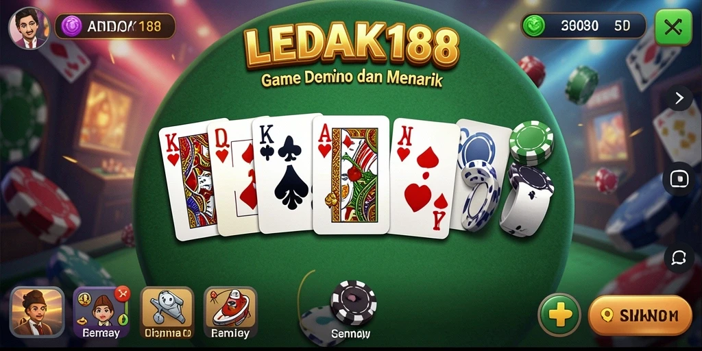 Tampilan gameplay menakjubkan dari LEDAK188 dengan aksi Domino seru.