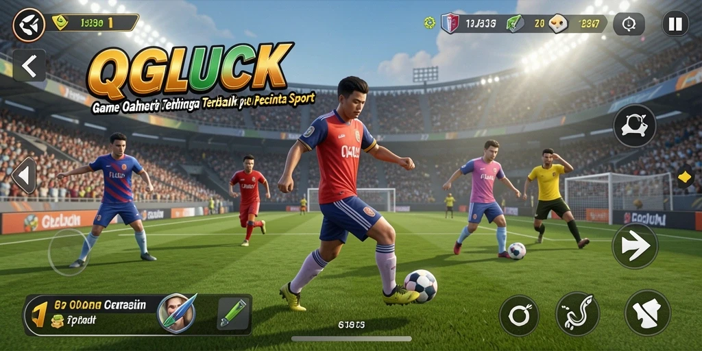 Tampilan gameplay seru dan realistis dalam QGLUCK.