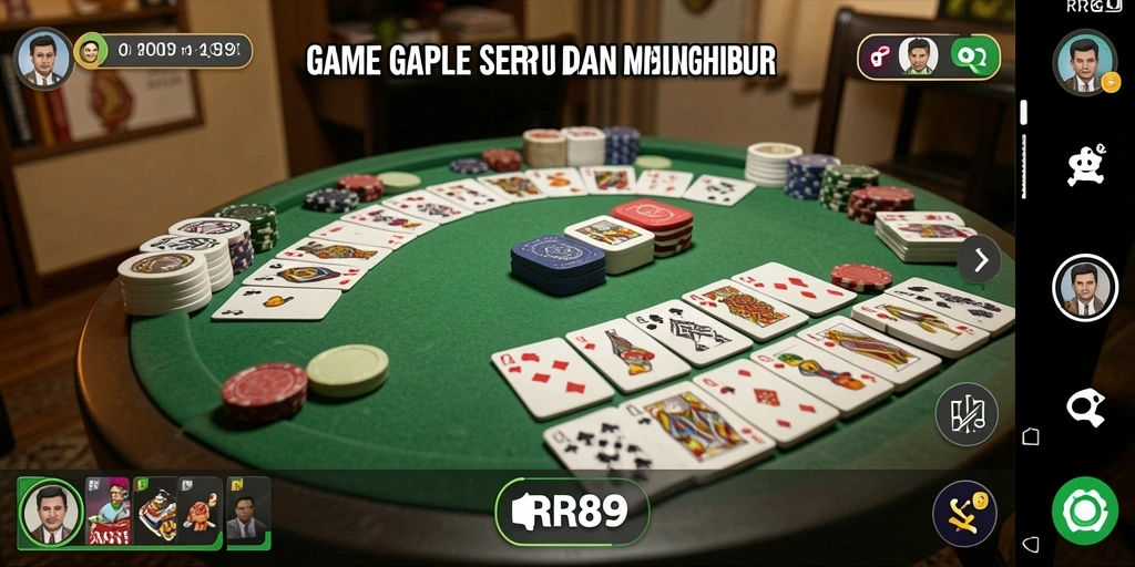 Tampilan screenshot RR89 menampilkan momen seru dalam permainan Gaple.