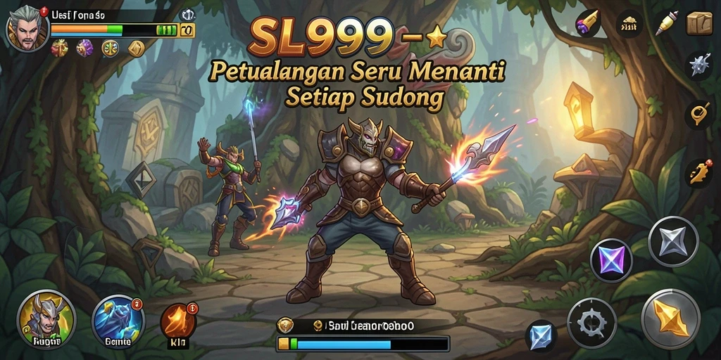 Screenshot gameplay SL999 menampilkan aksi petualangan yang mendebarkan.