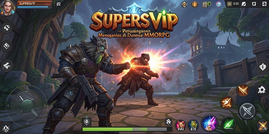 Menampilkan tampilan antarmuka dan aksi seru di SUPERSVIP.